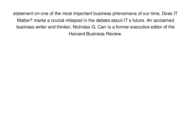 Nicholas carr does it matter pdf editor